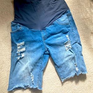 Maternity Bermuda Jean Shorts